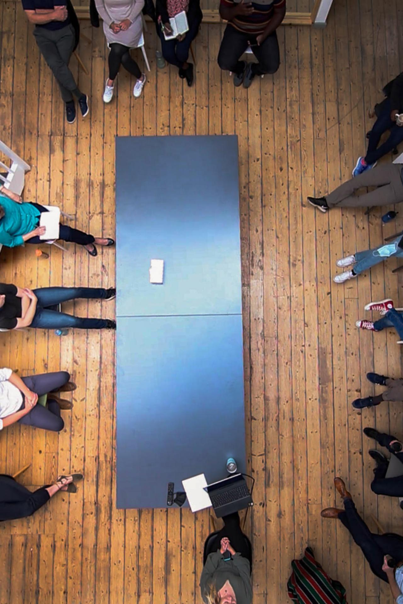 People gathered around a table