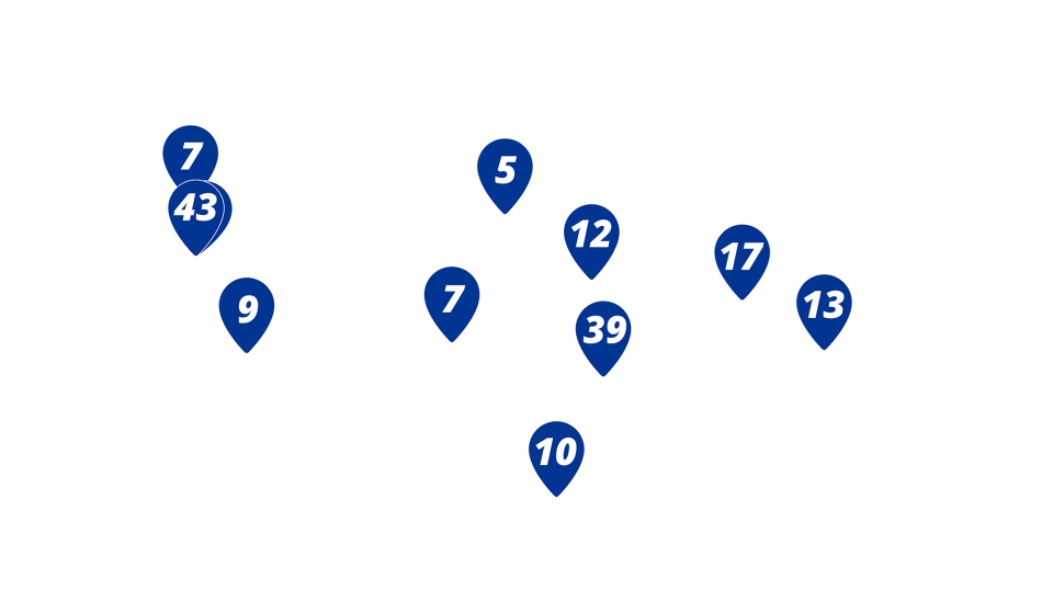 Map of EMI staff around the world