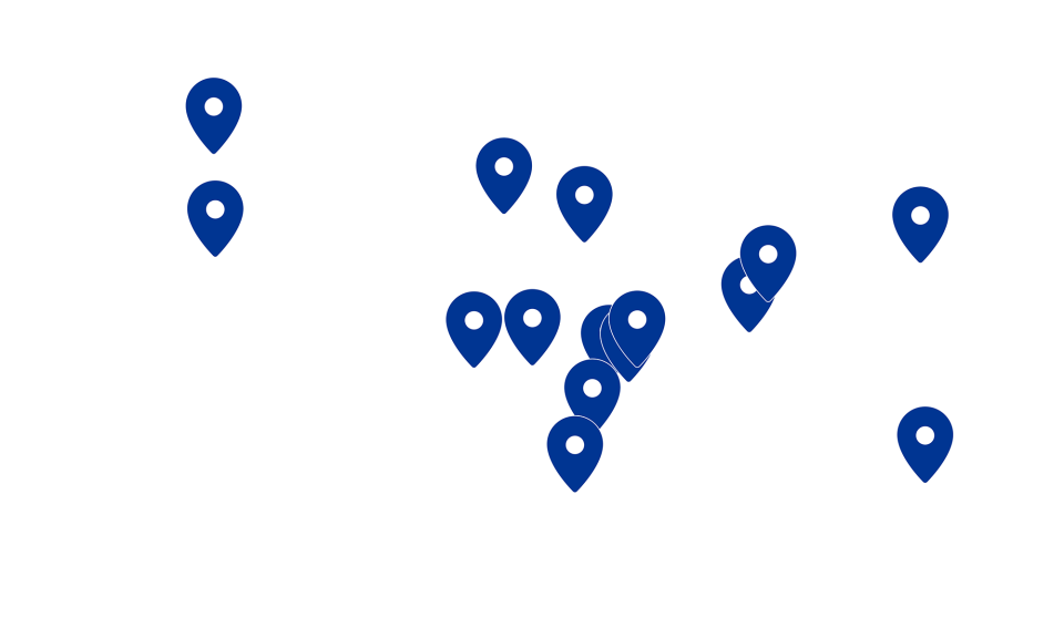 Map of EMI volunteers around the world