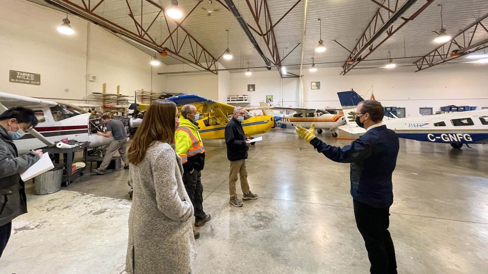 Inside the MAF hangar