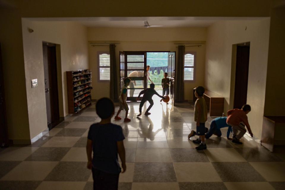 Children playing inside