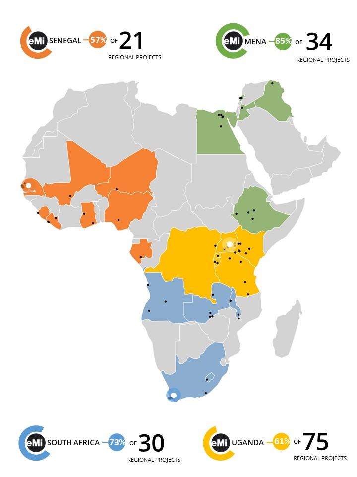 Africa Projects Evaluation Initiative map