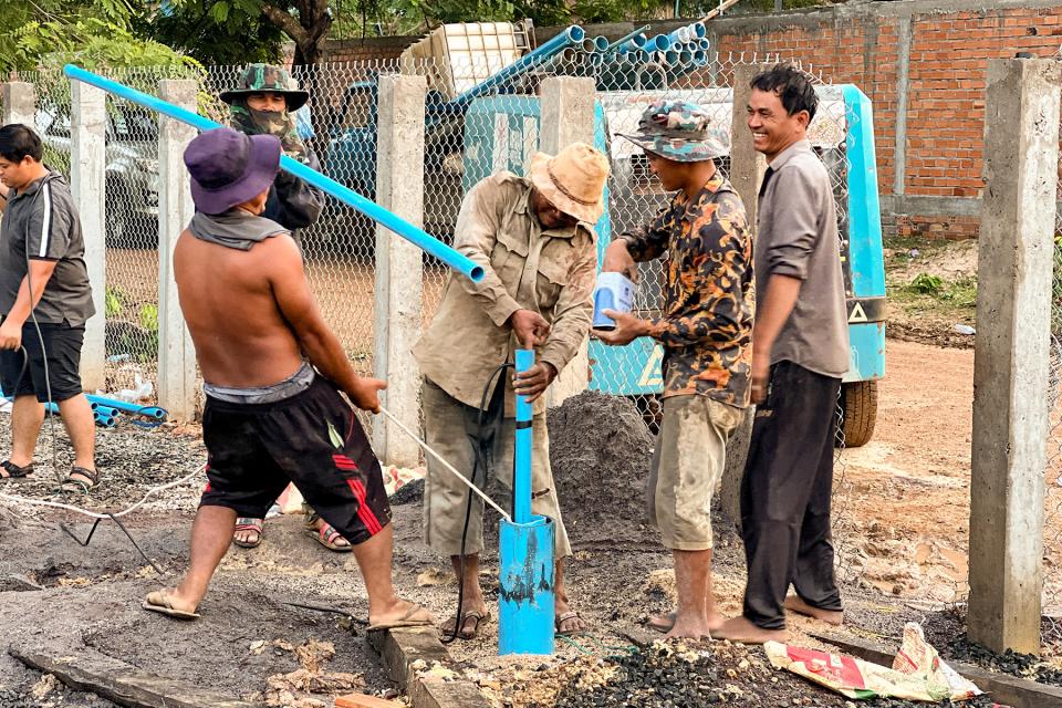 Access to water in a community in Cambodia