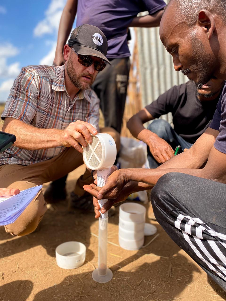 Jason Chandler with water filter