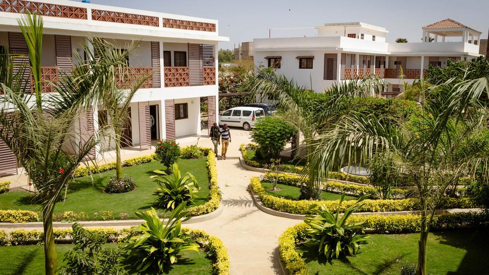 Crossing in the courtyard