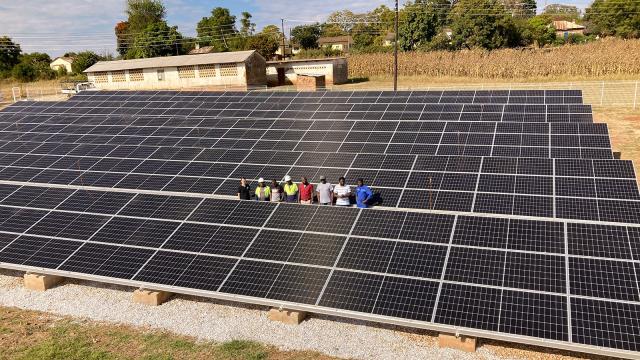 At a solar plant